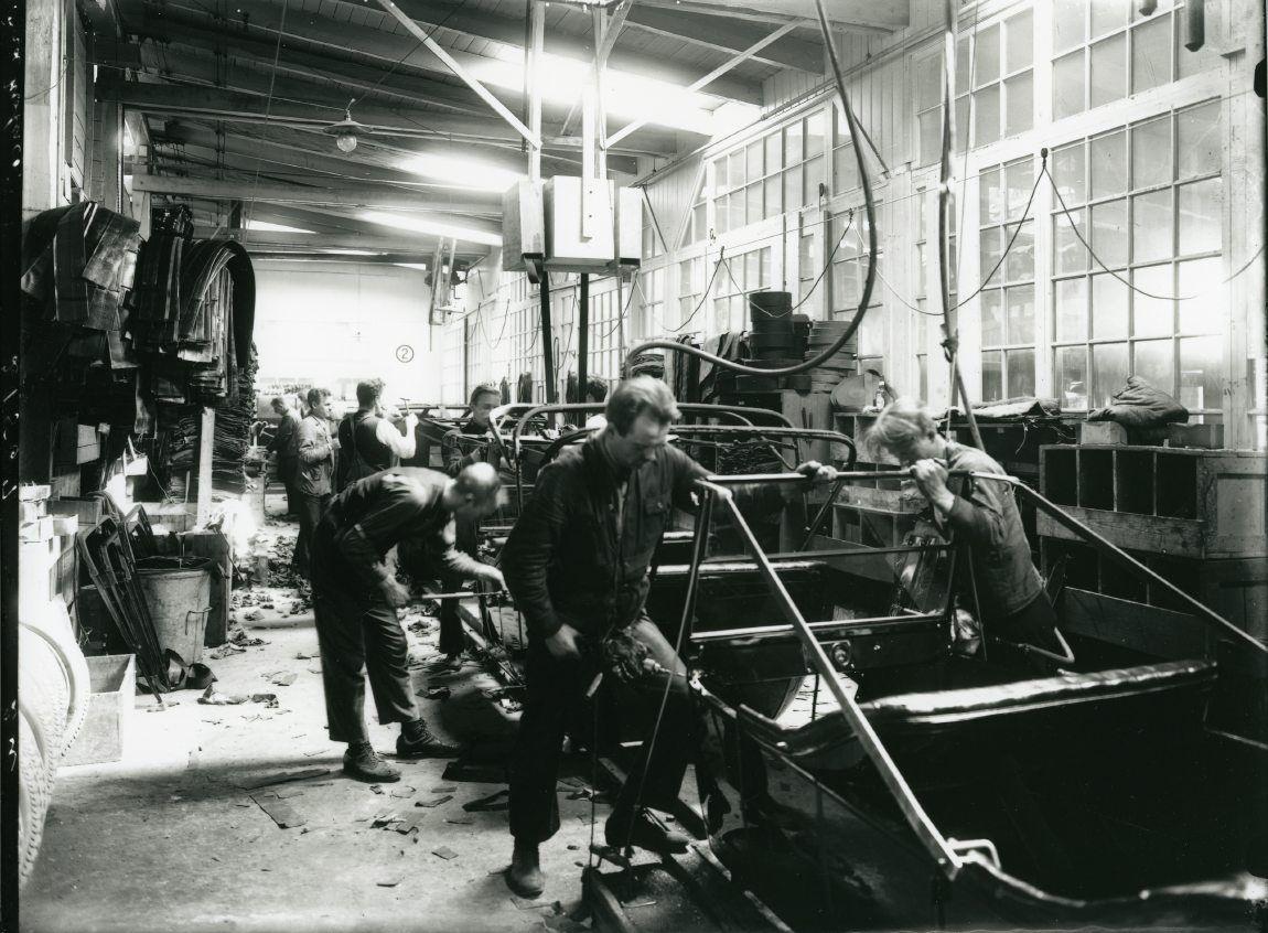 Fords fabrik i Heimdalsgade i København fotograferet i 1923.